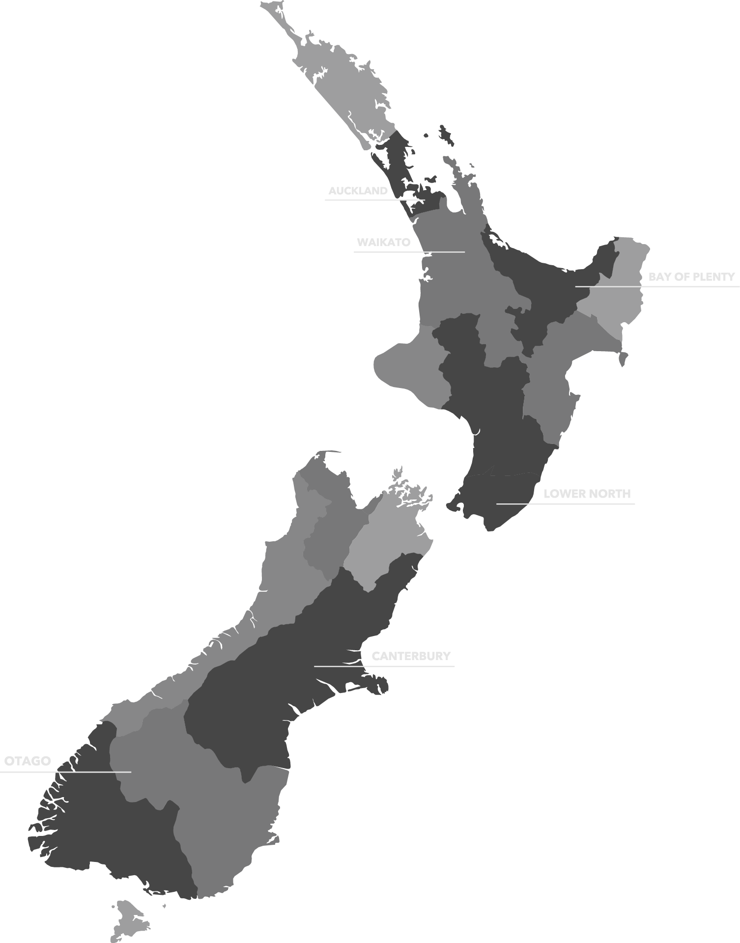 ACSL Group nationwide coverage map of New Zealand
