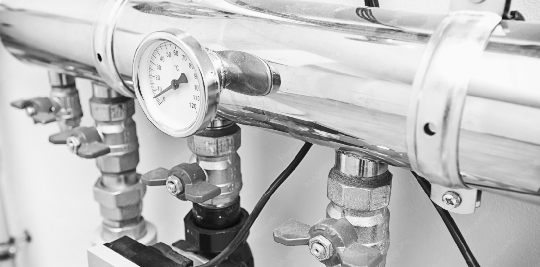 Medical gas manifold with pressure gauge and isolation valves